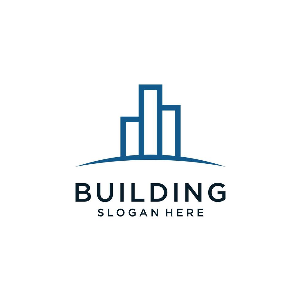 Building idea vector logo design template. Real Estate logo Vector Illustration.