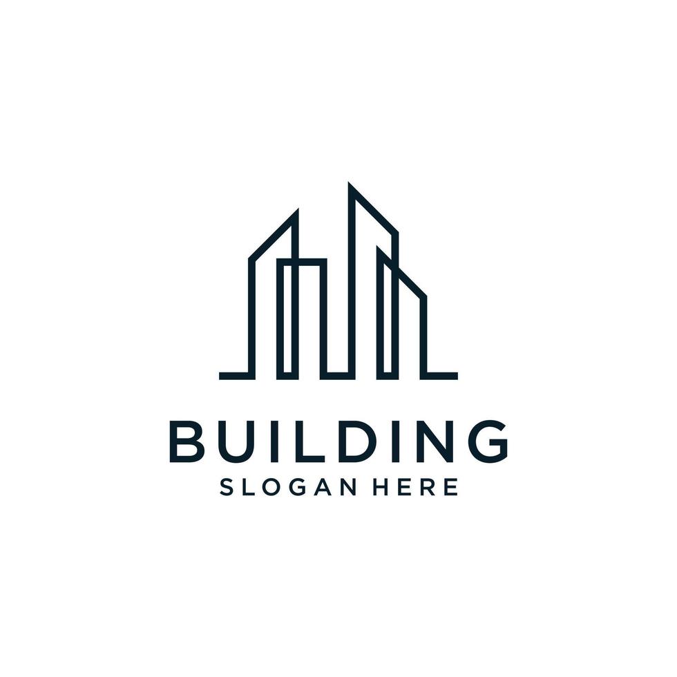 Building idea vector logo design template. Real Estate logo Vector Illustration.