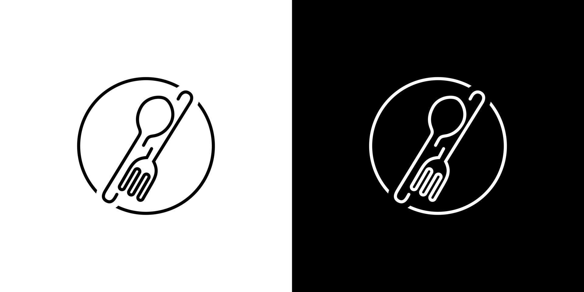plantilla de diseño de logo de vector de cubiertos. logotipo de cubiertos. icono de cubiertos.