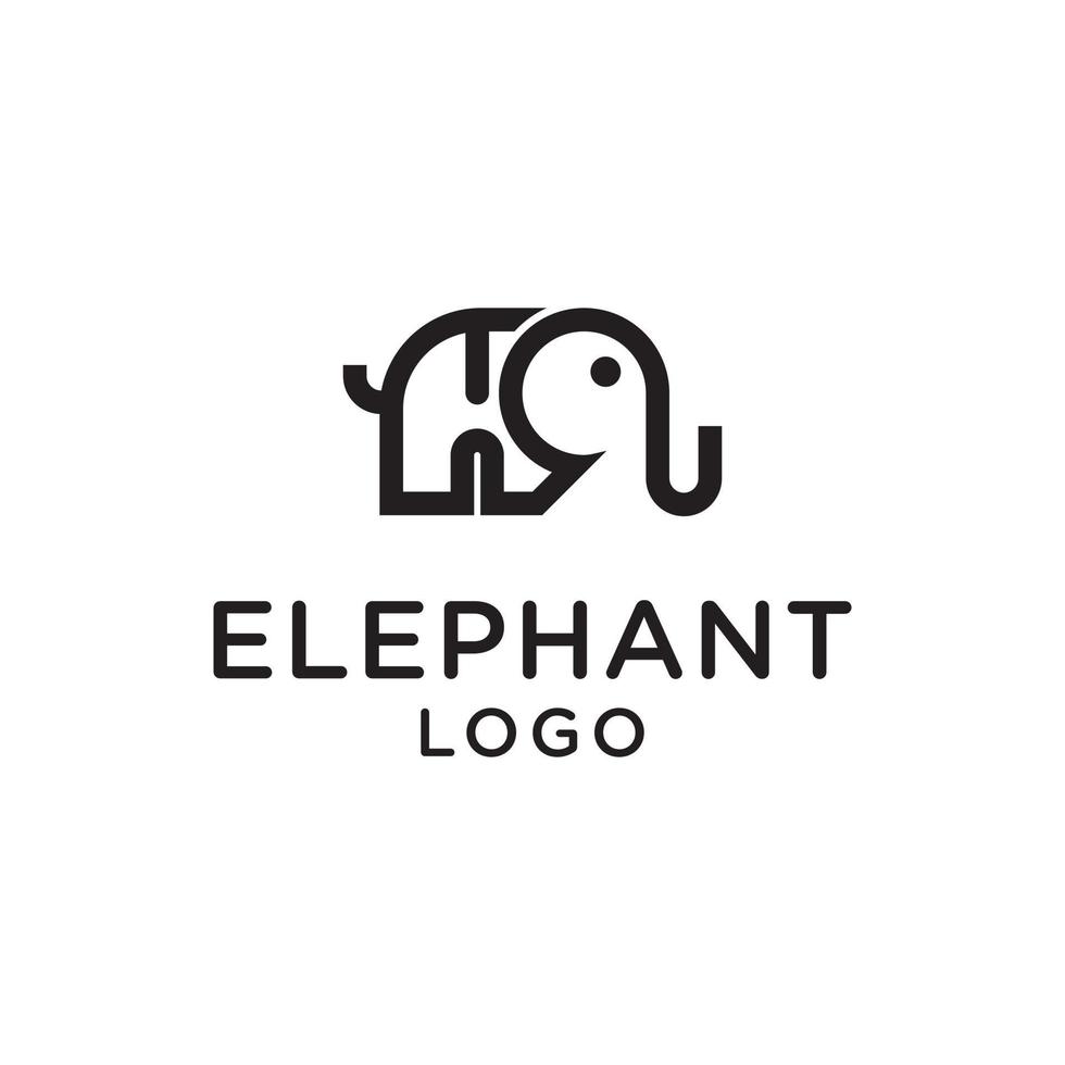 plantilla de icono de vector de logotipo de elefante sobre fondo blanco.