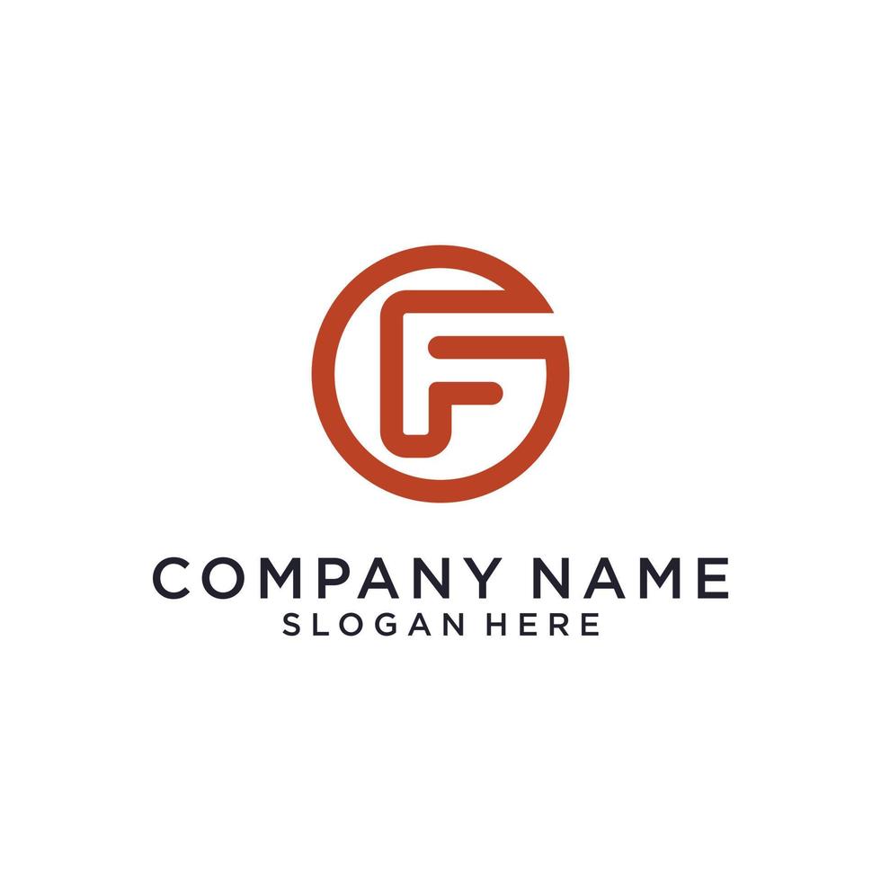 Initial letter F logo design template vector. vector