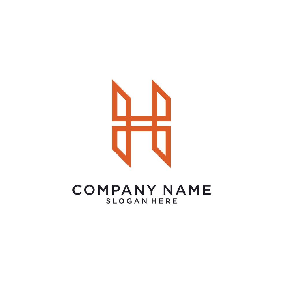 Initial letter H logo vector design concept.