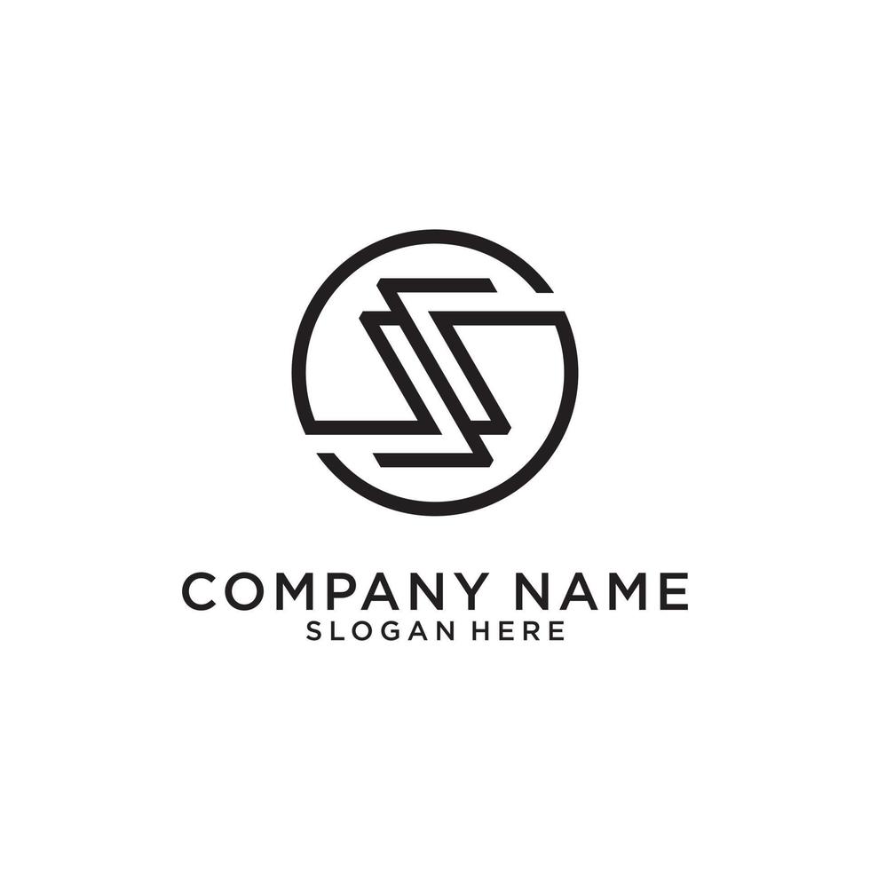 S or SS initial letter logo design vector. vector