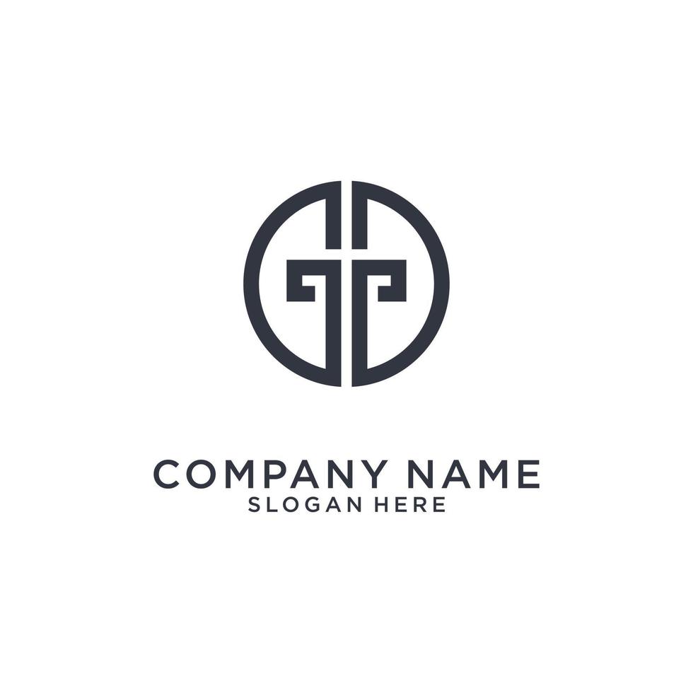 TT or T initial letter logo design vector. vector