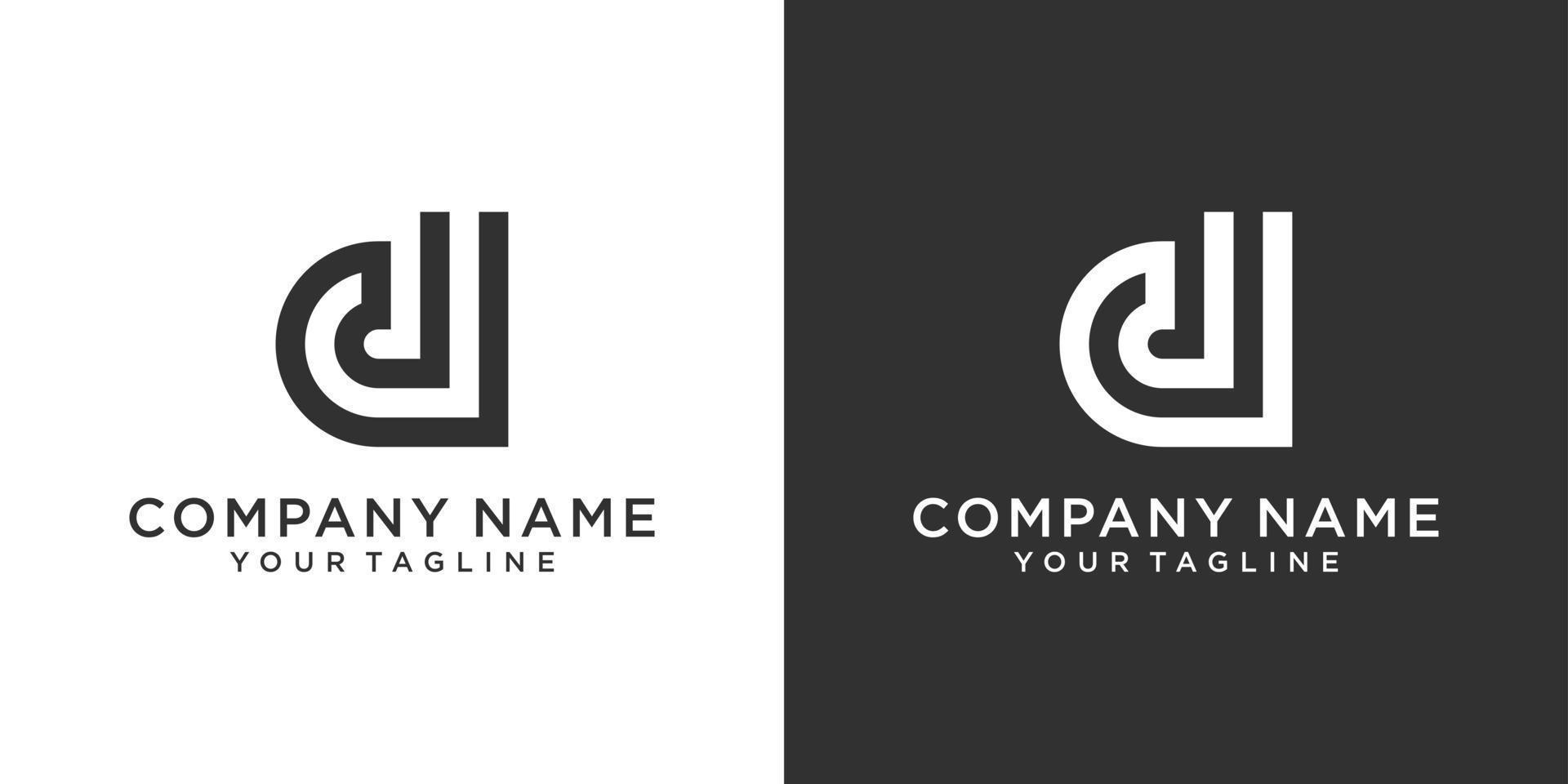 D or DD initial letter logo design vector. vector
