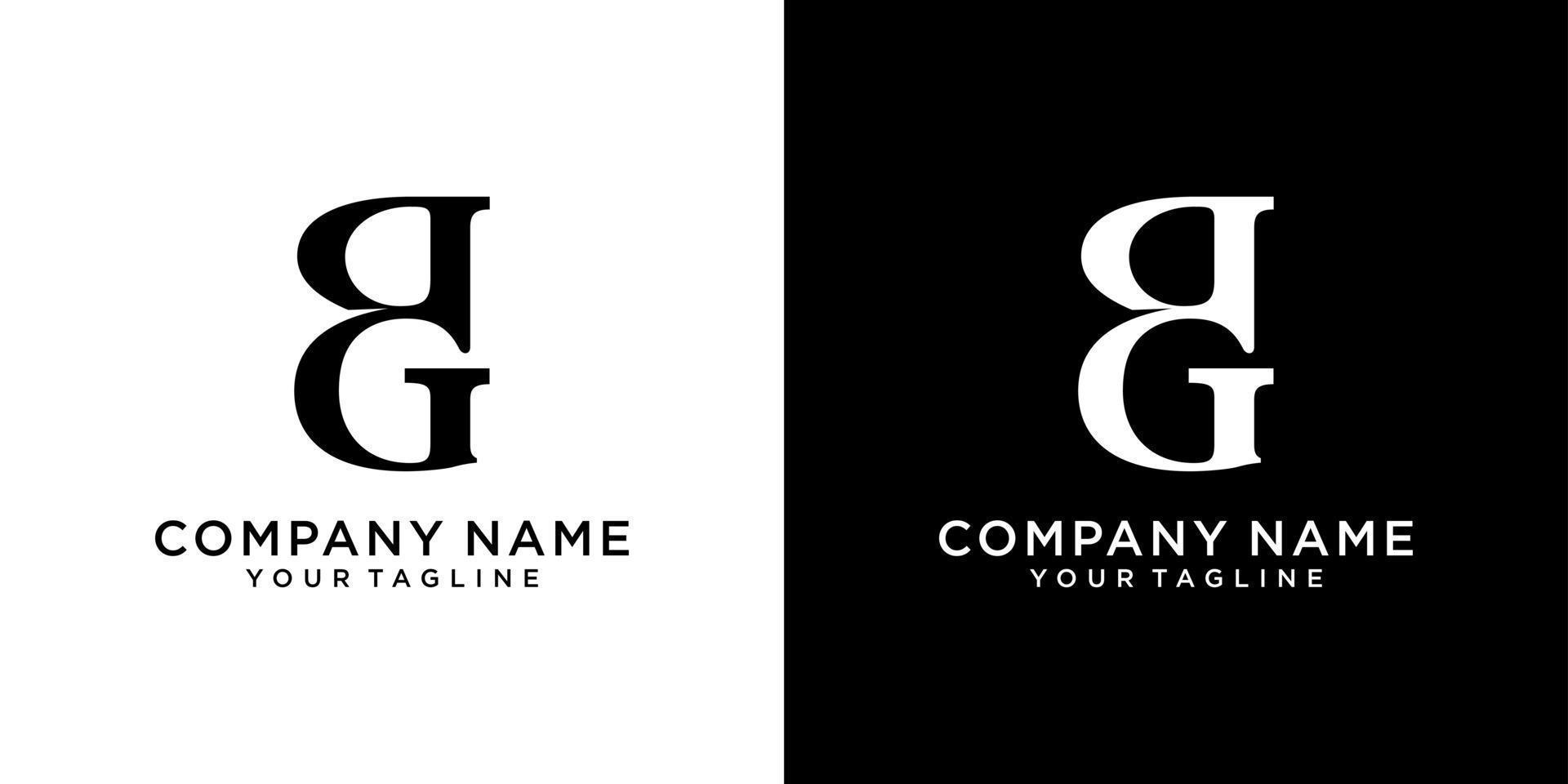 BG or GB initial letter logo design vector. vector