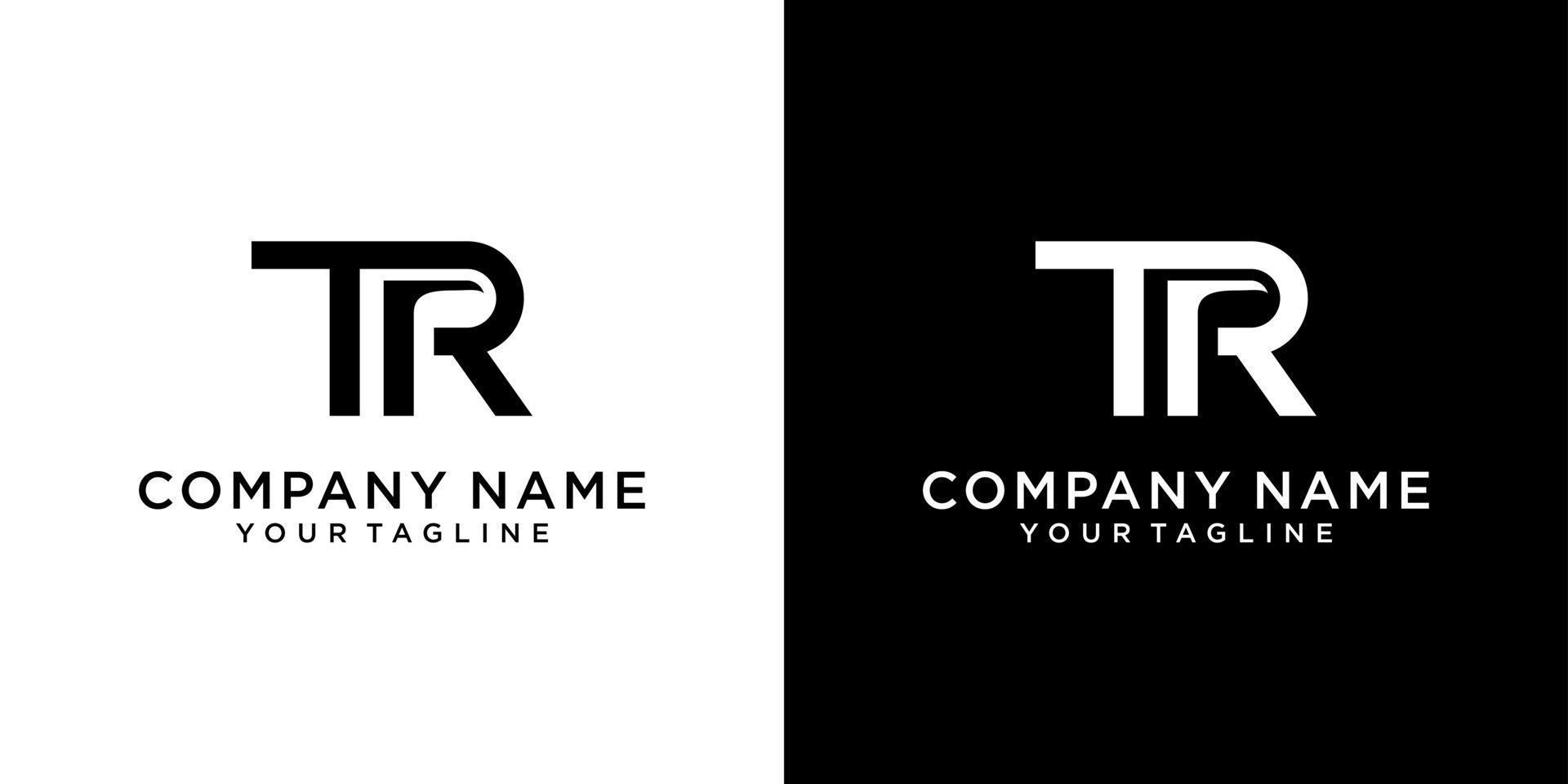 TR or RT letter logo design vector. vector