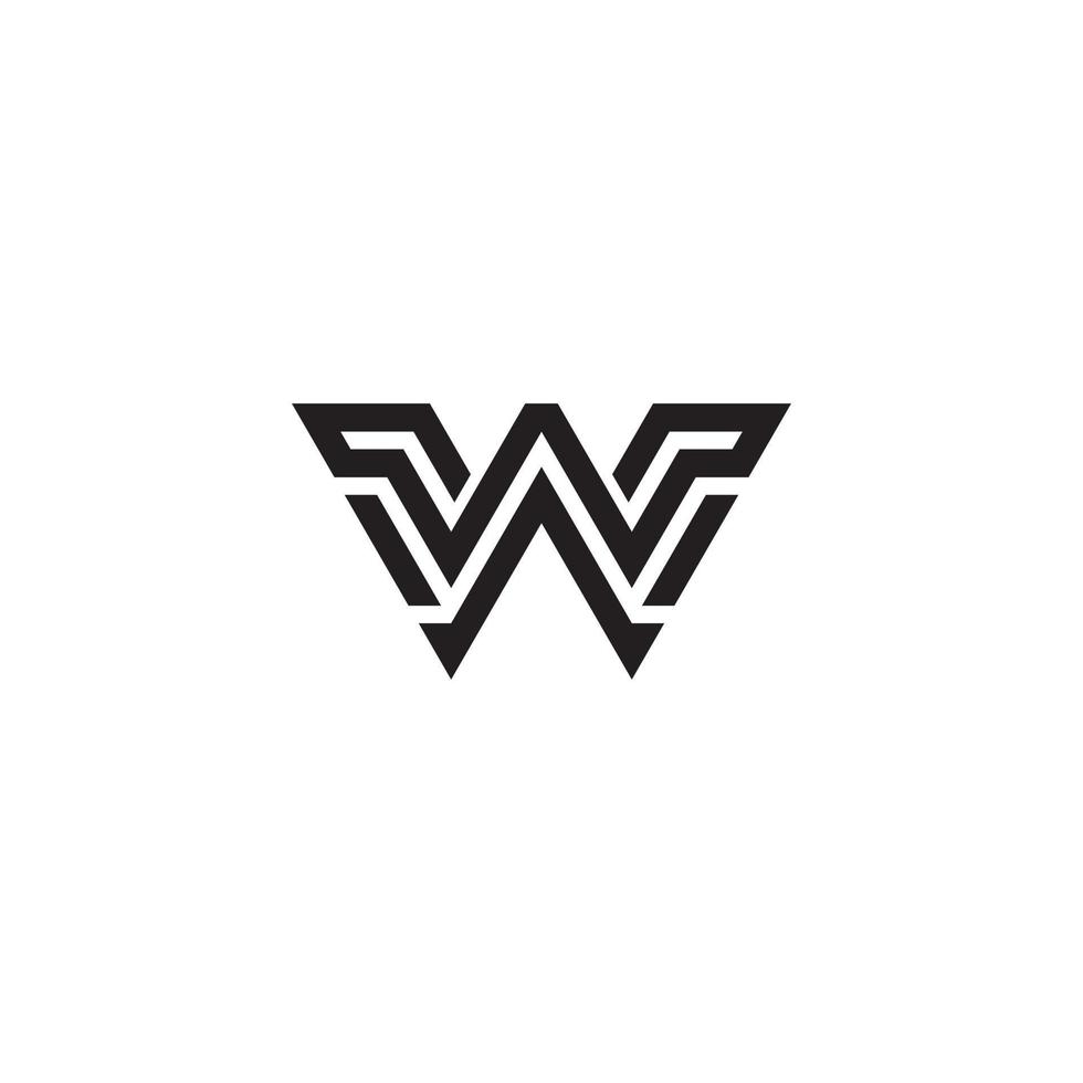 plantilla de vector de diseño de logotipo de letra inicial w