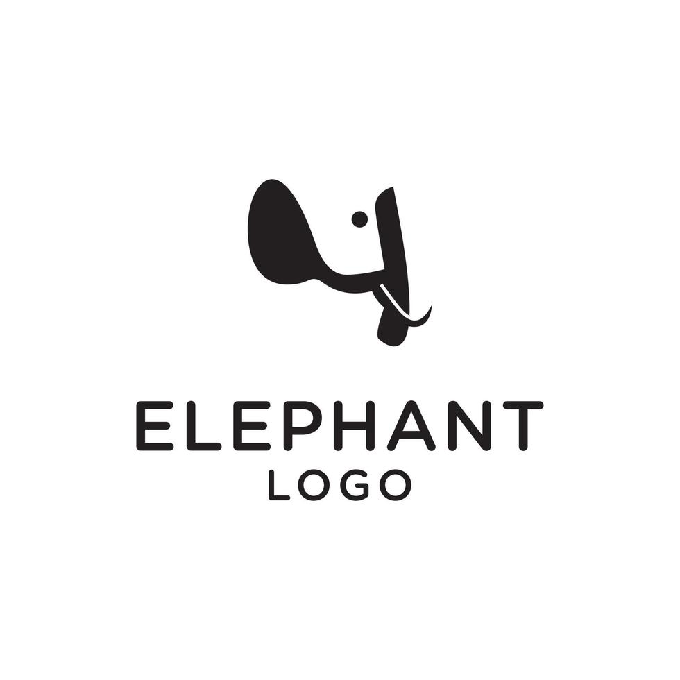 Elephant logo vector icon template on white background.