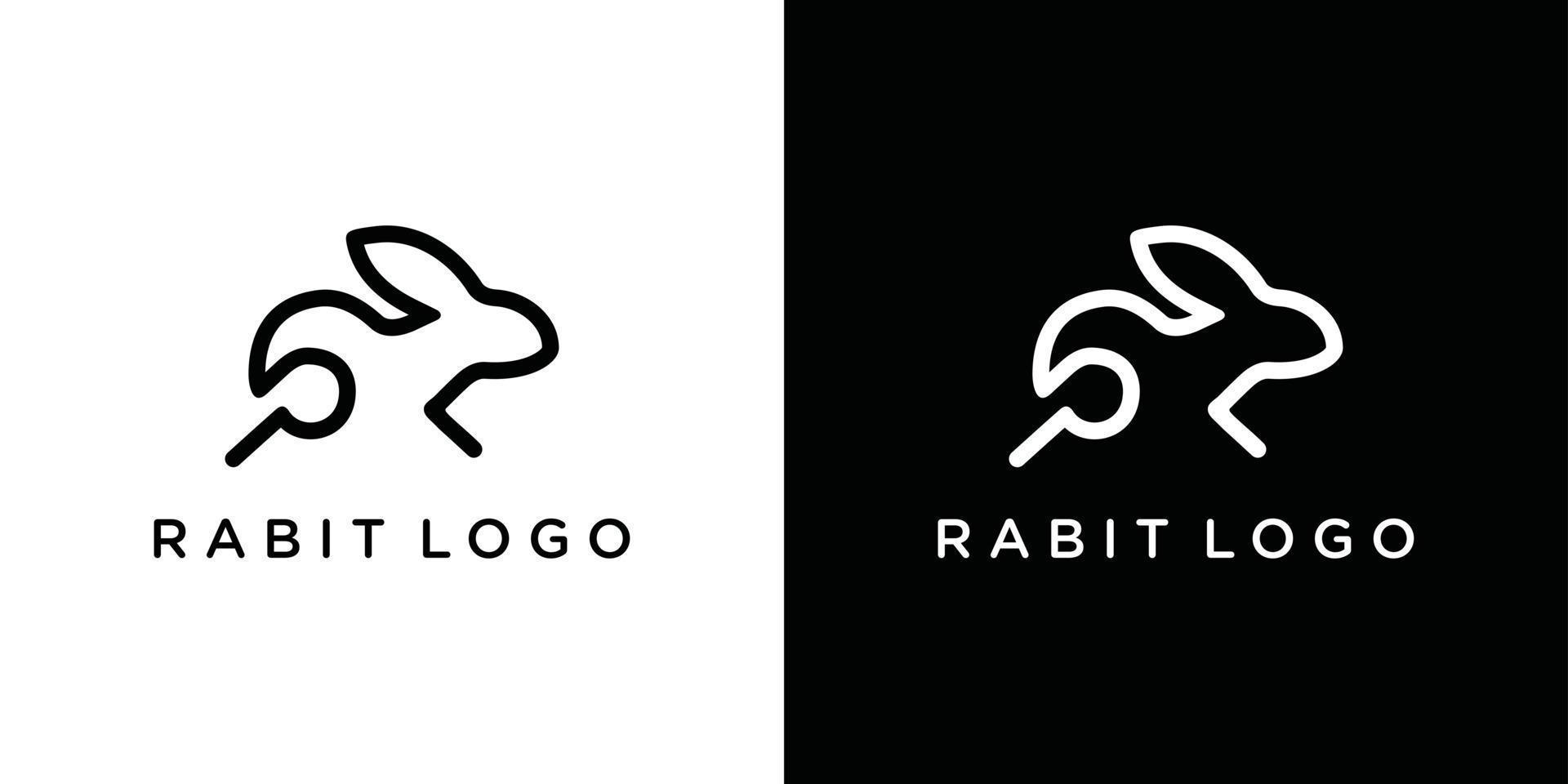 Rabbit logo template vector icon symbol illustration. Rabbit icon.