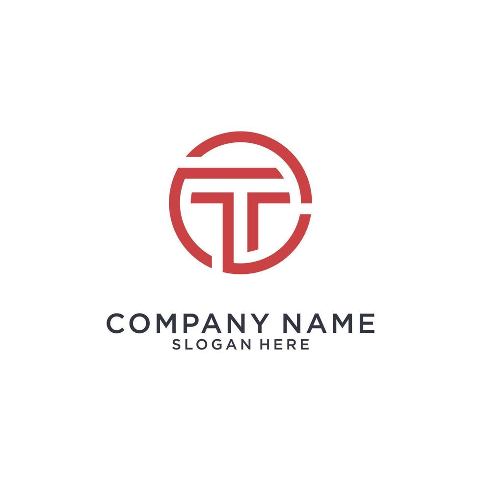 TT or T initial letter logo design vector. vector