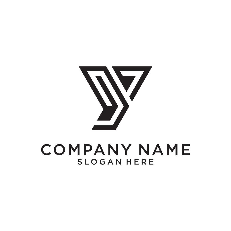 Y initial letter logo design template vector. vector