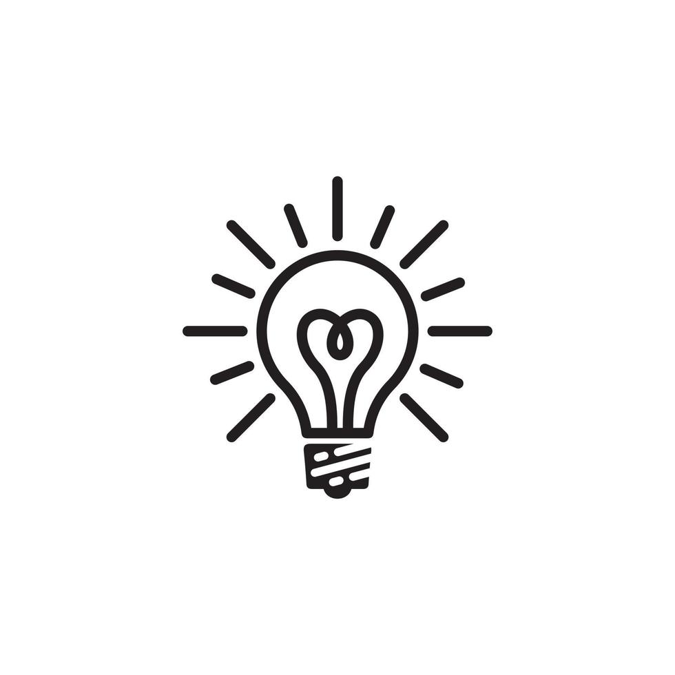 Light bulb line icon vector, Idea sign, solution, Thinking concept. Lighting Electric lamp. Electricity. vector