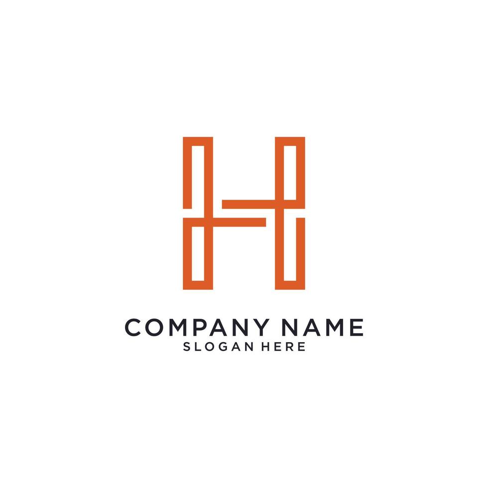 Initial letter H logo vector design concept.