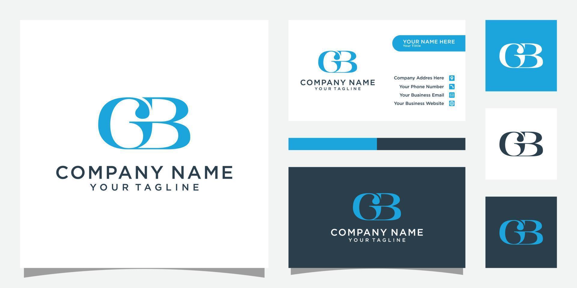 GB or BG initial letter logo design concept. vector