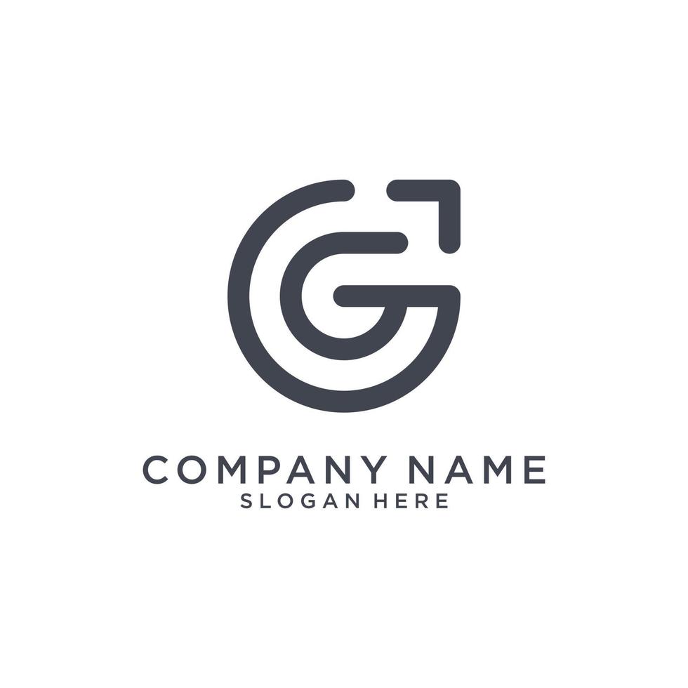Initial letter G logo design vector template.