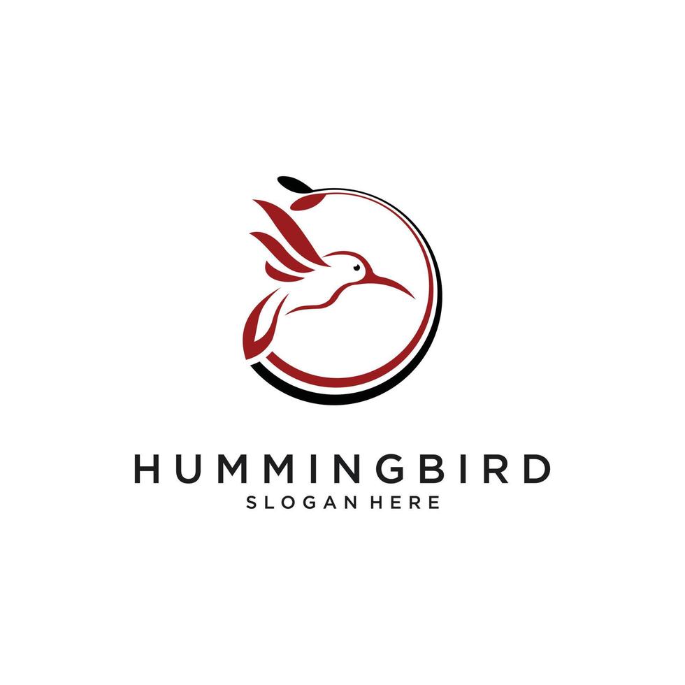Hummingbird vector logo design. Bird vector logo design.