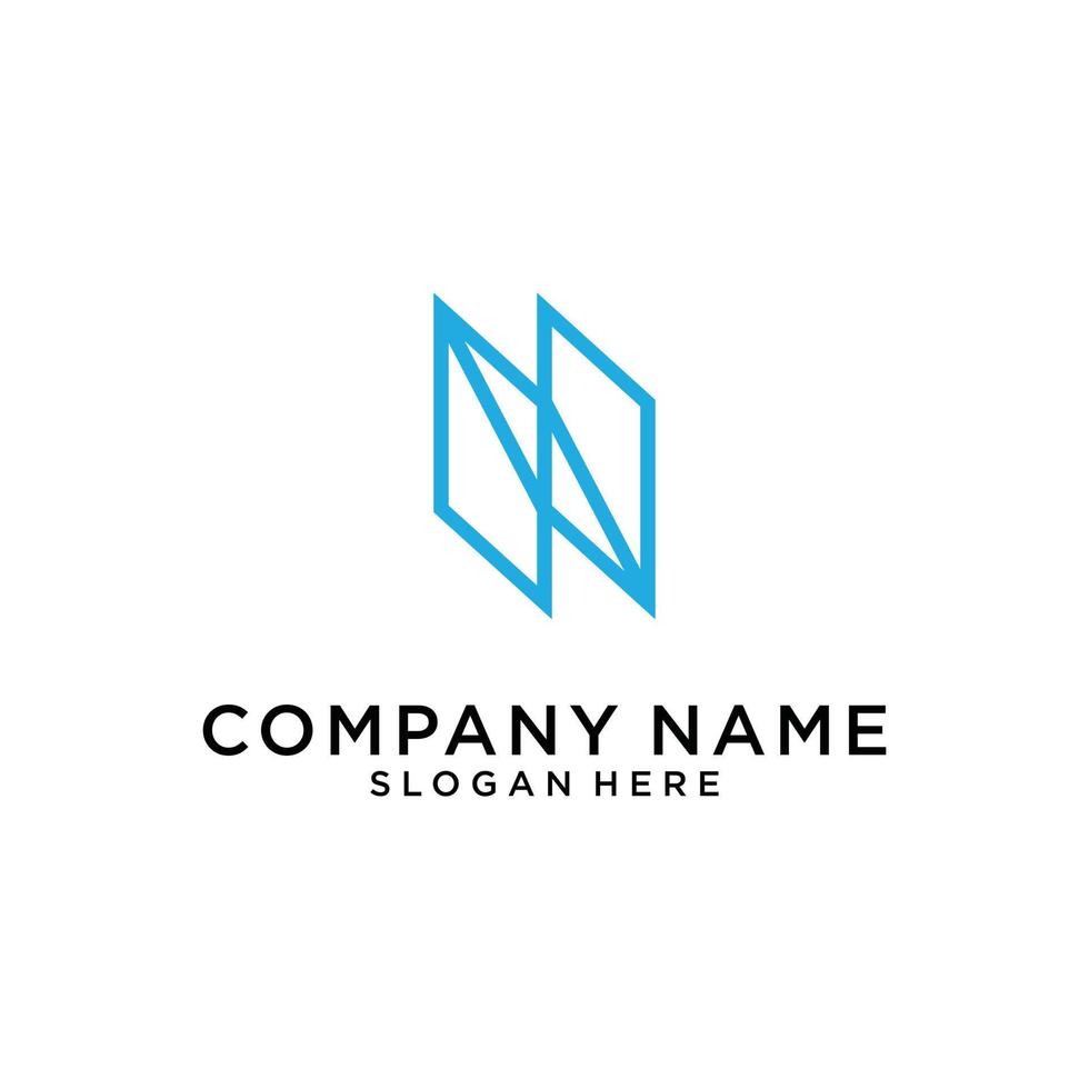 vector de diseño de logotipo de monograma de letra n o nn.