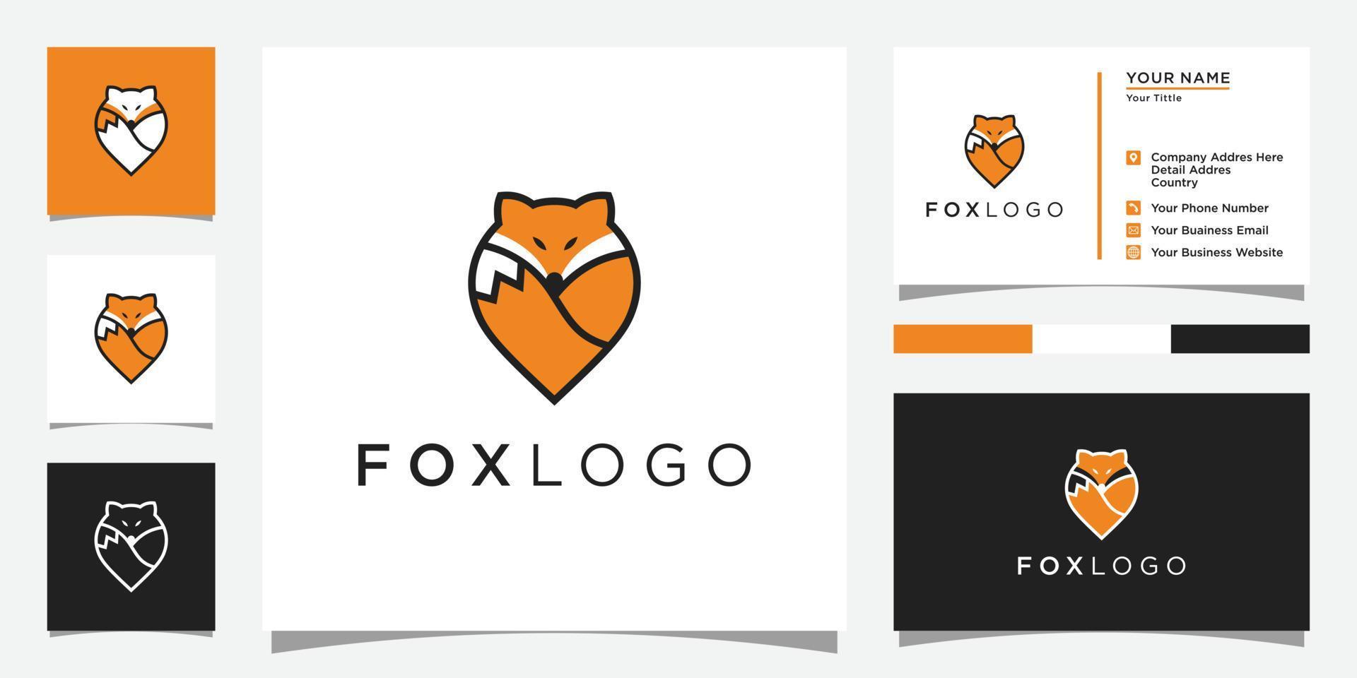vector de diseño de logotipo creativo zorro. icono de zorro.