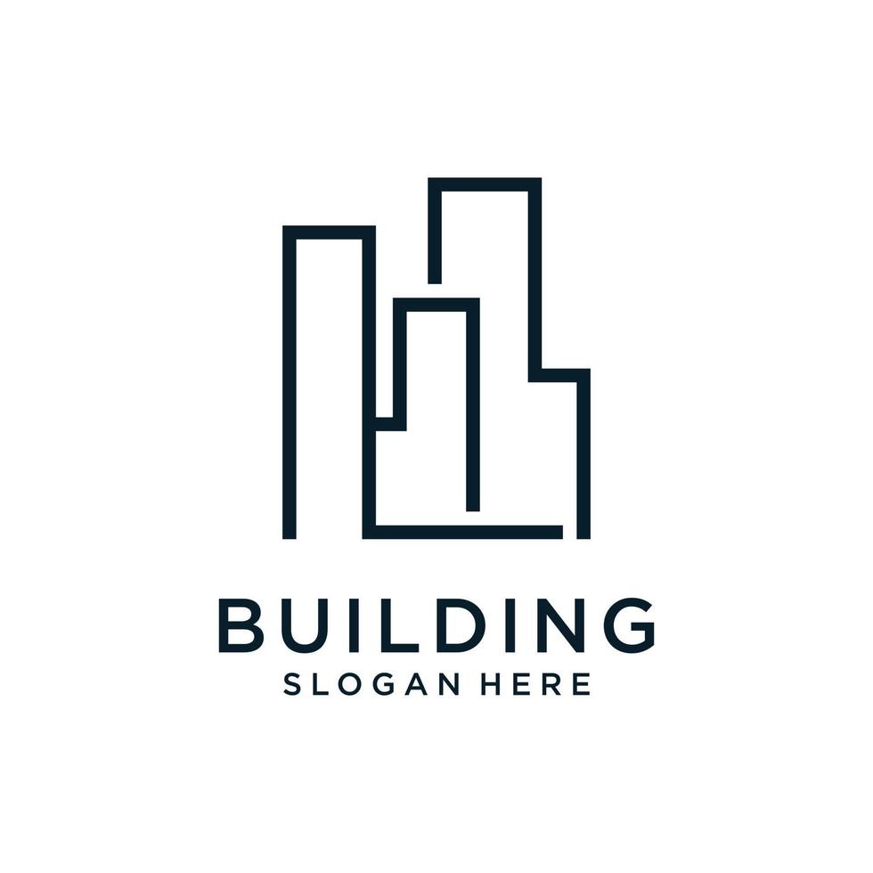 Building idea vector logo design template. Real Estate logo Vector Illustration.