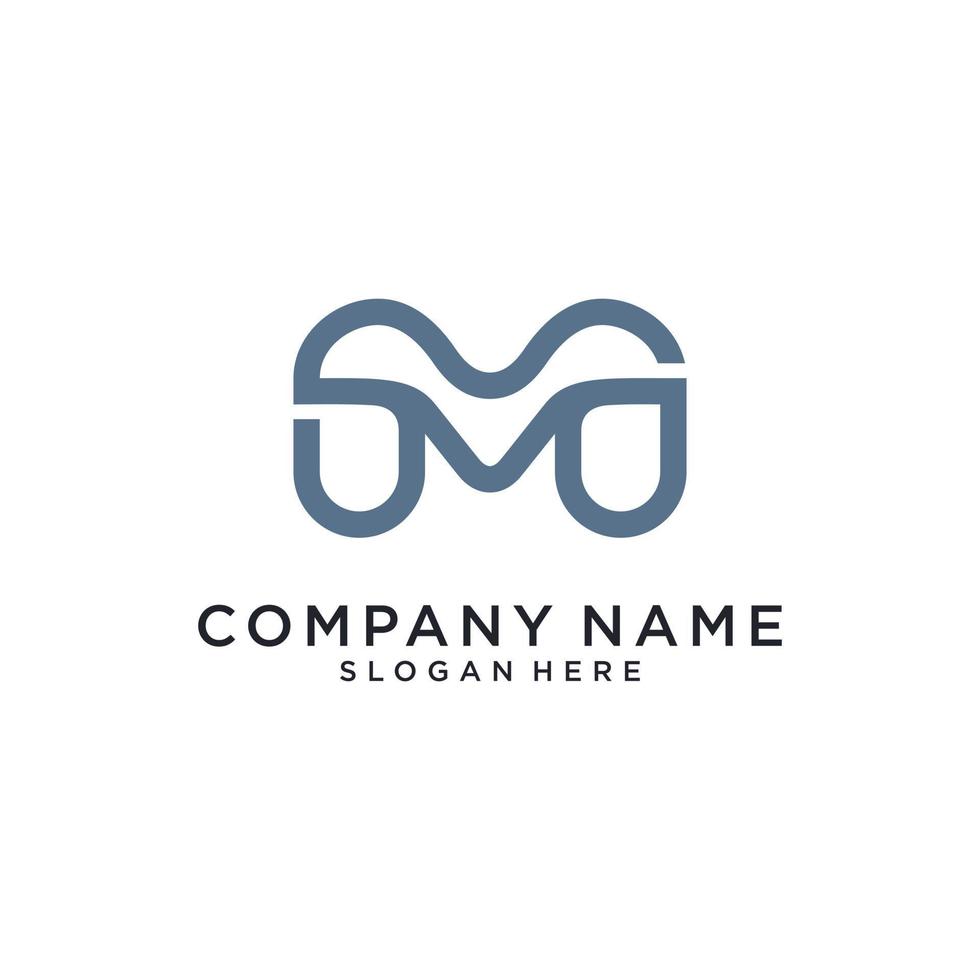 Initial Letter M Logo Icon Design vector Template.