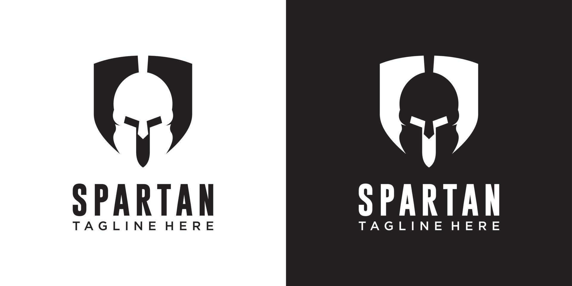 head spartan logo vector design template icon