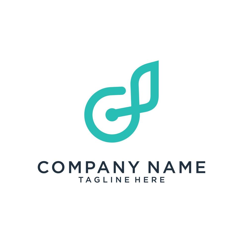 Initial letter D logo design vector template.