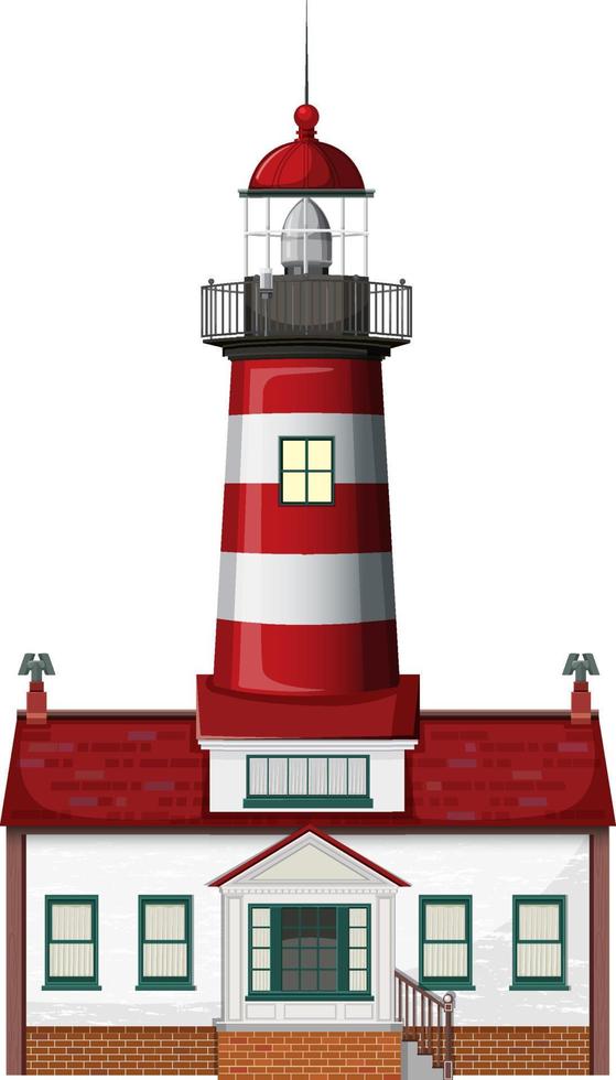 Lighthouse isolated on white background vector