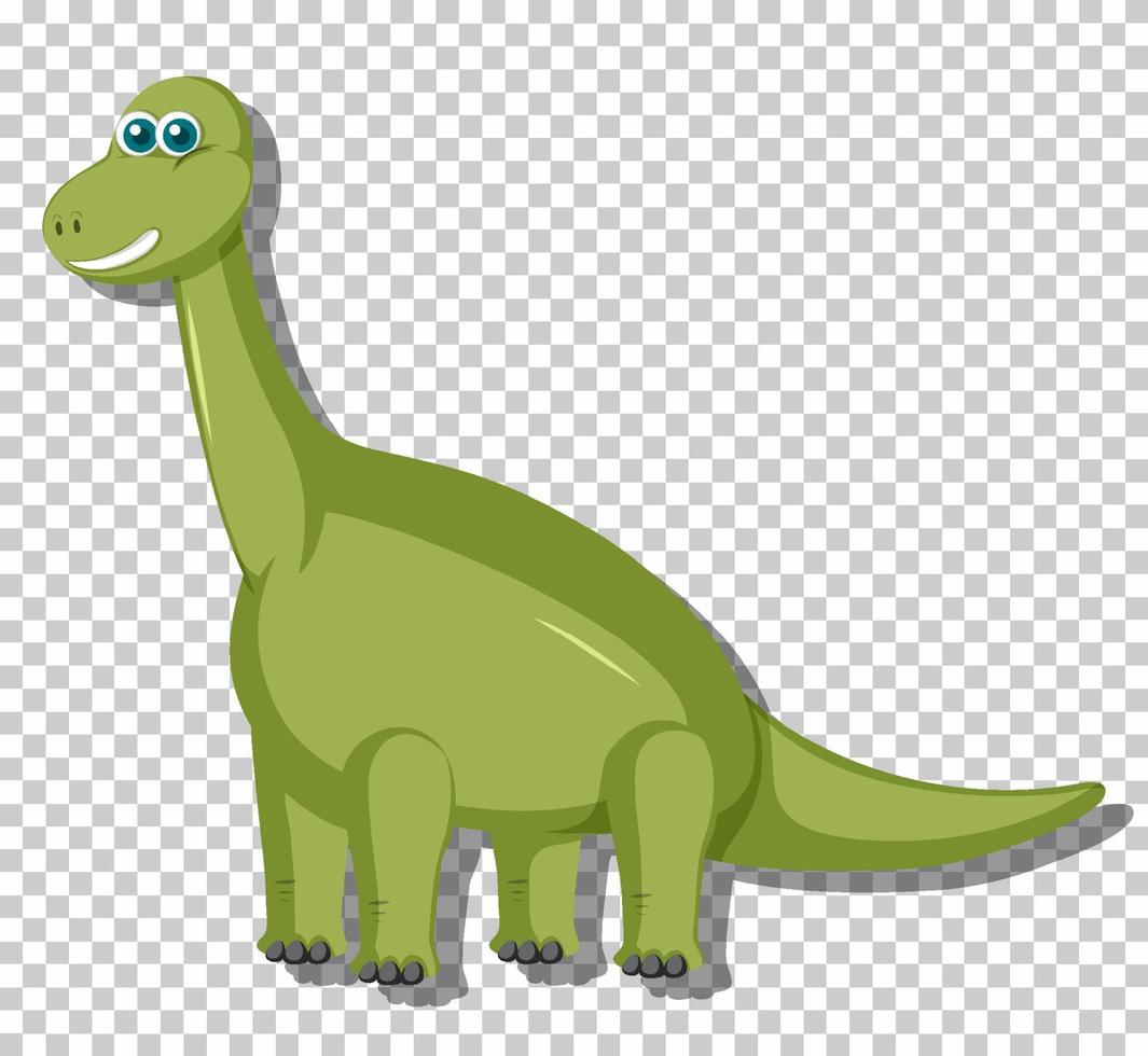 Cute brachiosaurus dinosaur isolated vector