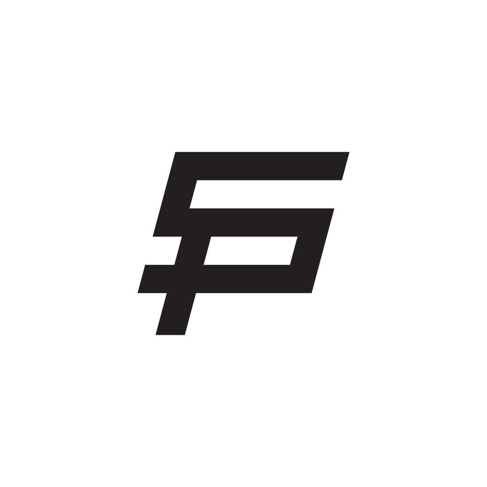 SP or PS letter logo design vector. vector