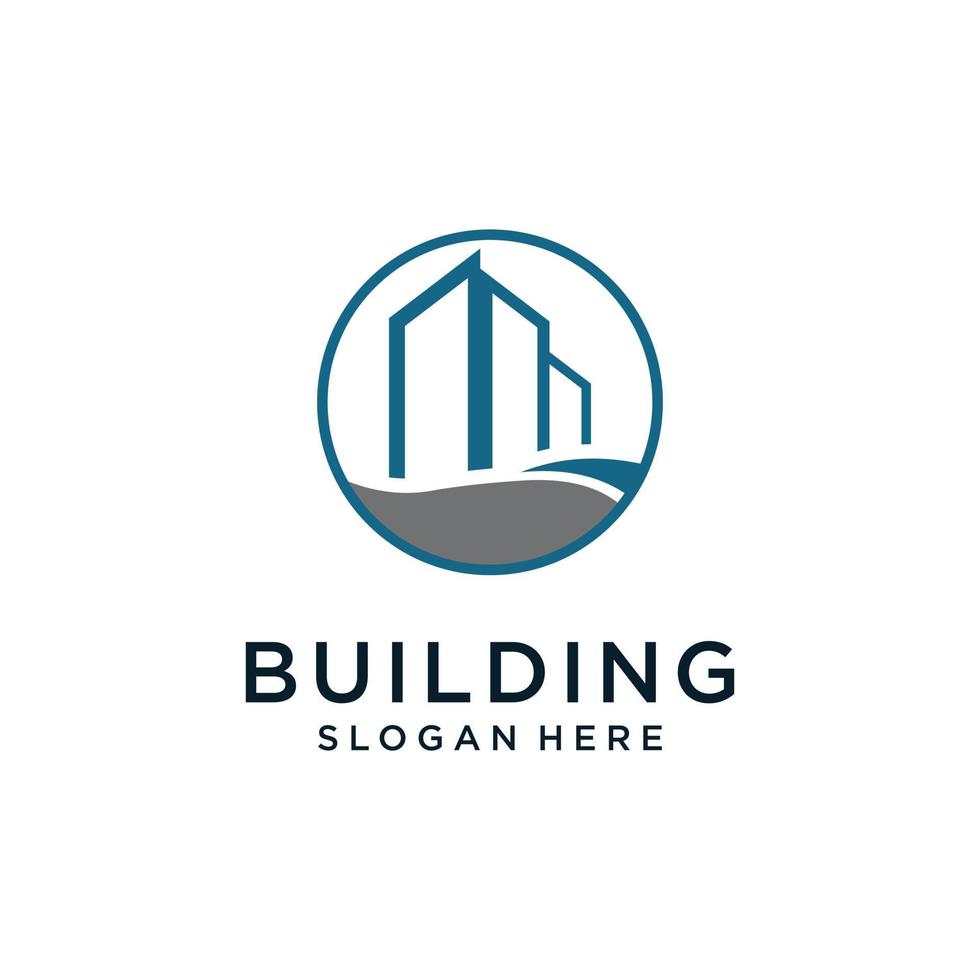 Building idea vector logo design template. Real Estate logo Vector Illustration.