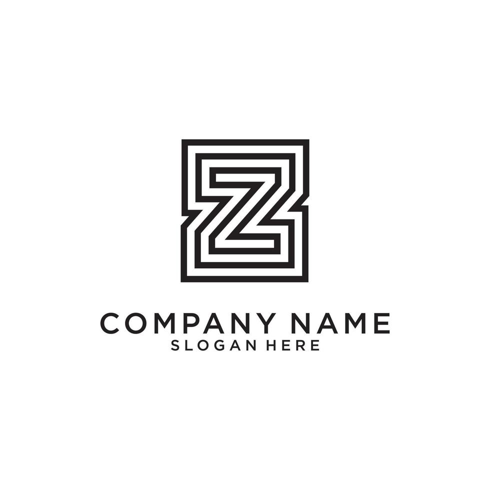 Letter Z or ZZ monogram logo design vector. vector