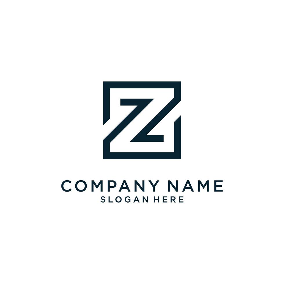 Letter Z or ZZ monogram logo design vector. vector