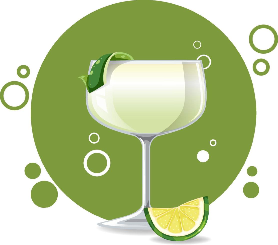 Cocktail in the glass on white background vector