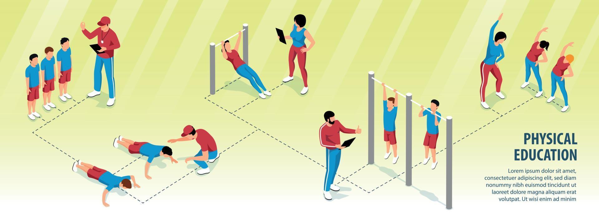 Physical Education Infographics vector