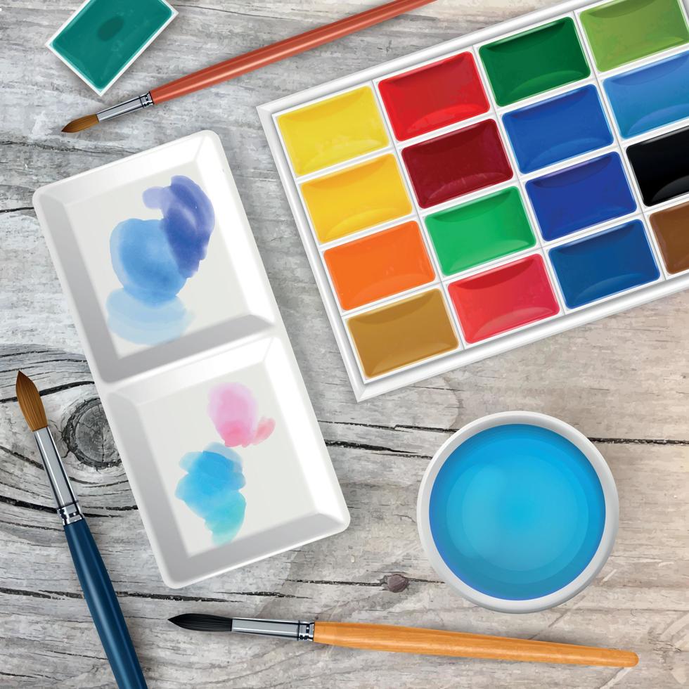 Painter Equipment Background vector