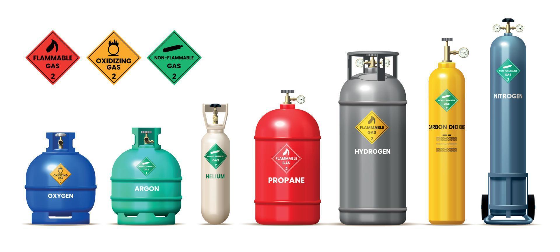 Gas Tanks Set vector