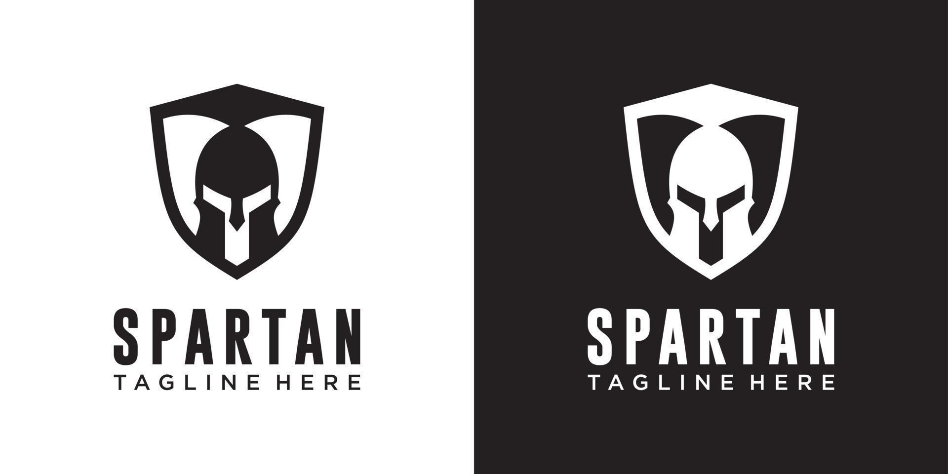 head spartan logo vector design template icon