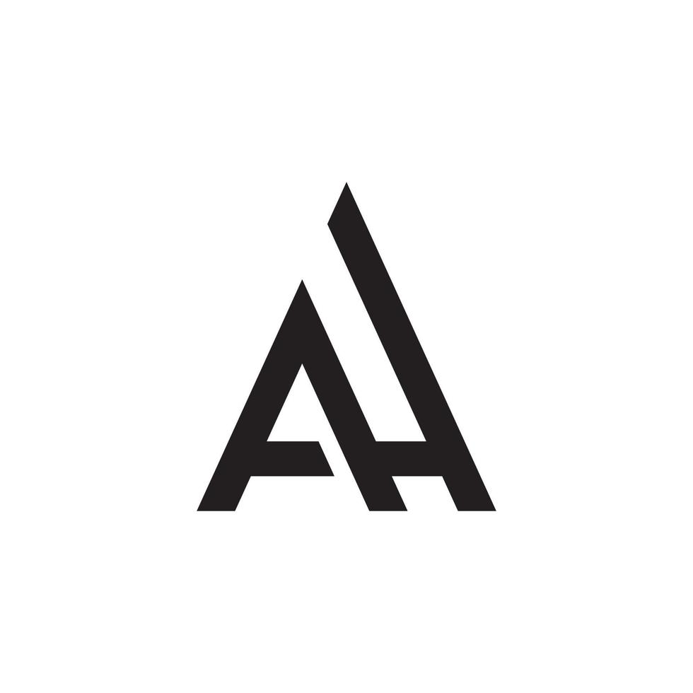 AH or HA letter logo design vector. vector