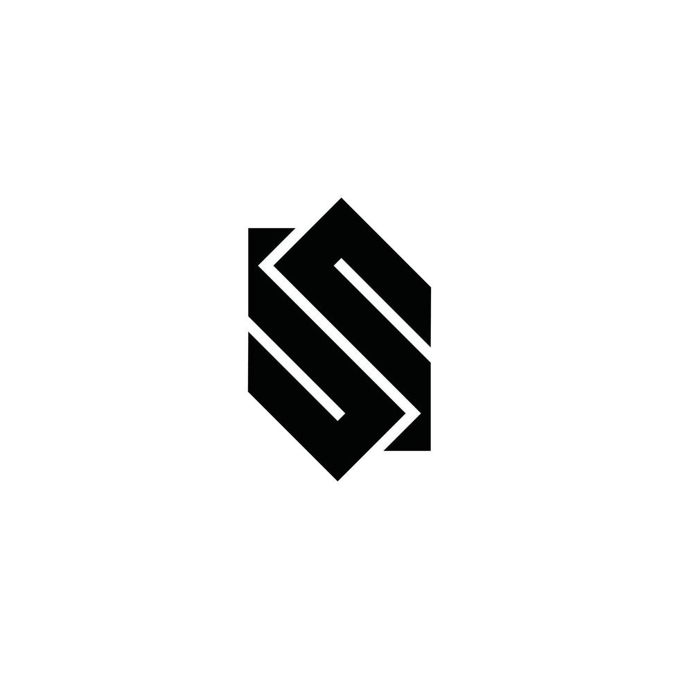 SS or S initial letter logo design vector