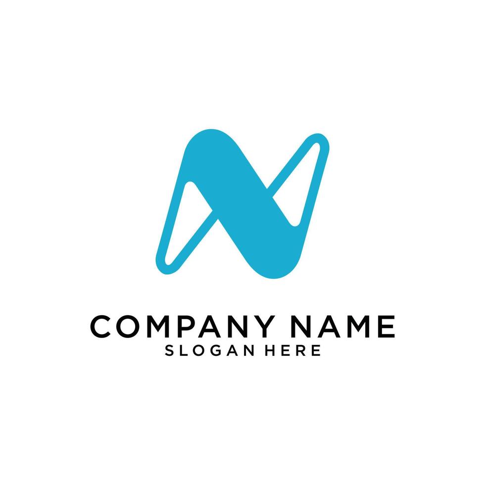 Letter N or NN monogram logo design vector. vector