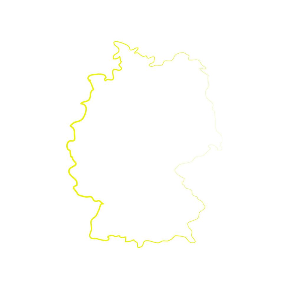 mapa de alemania sobre fondo blanco vector