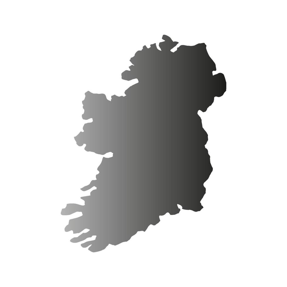 Mapa de Irlanda sobre fondo blanco. vector