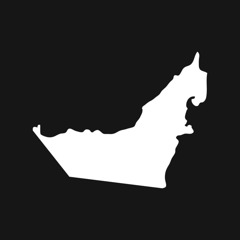 Arab Emirates map illustrated on white background vector