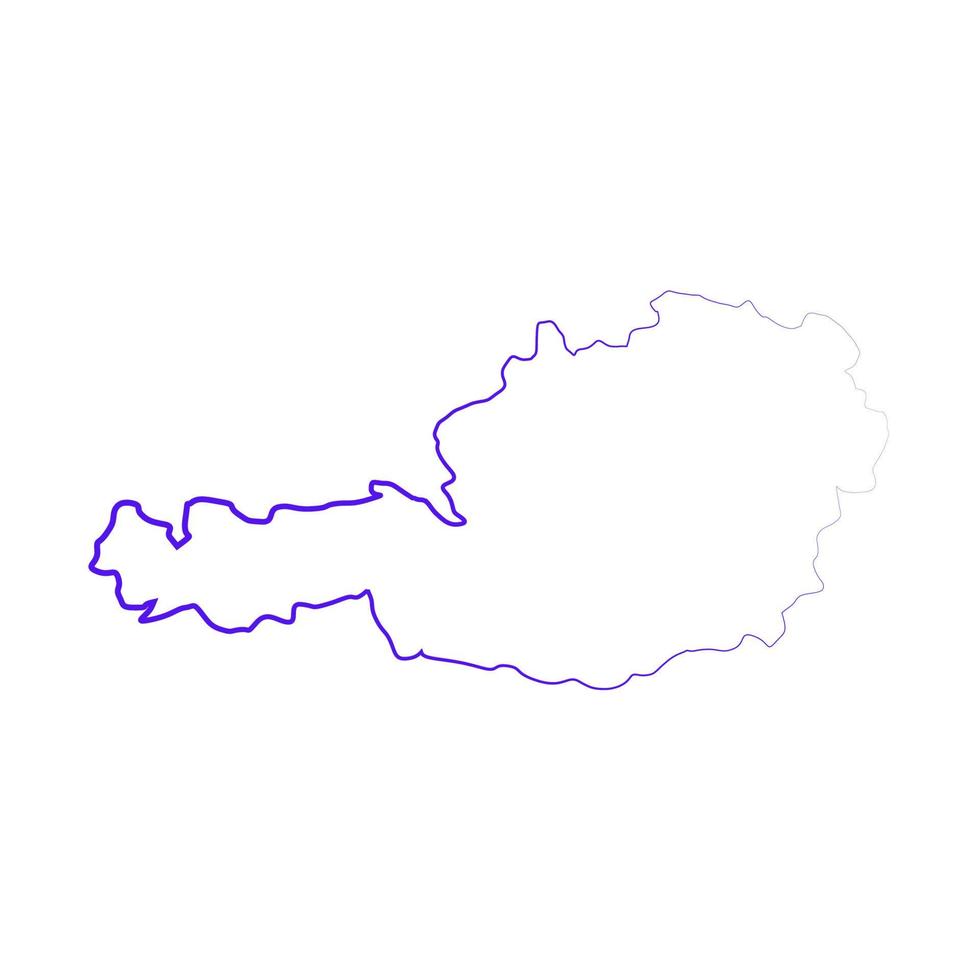 Austria map on white background vector