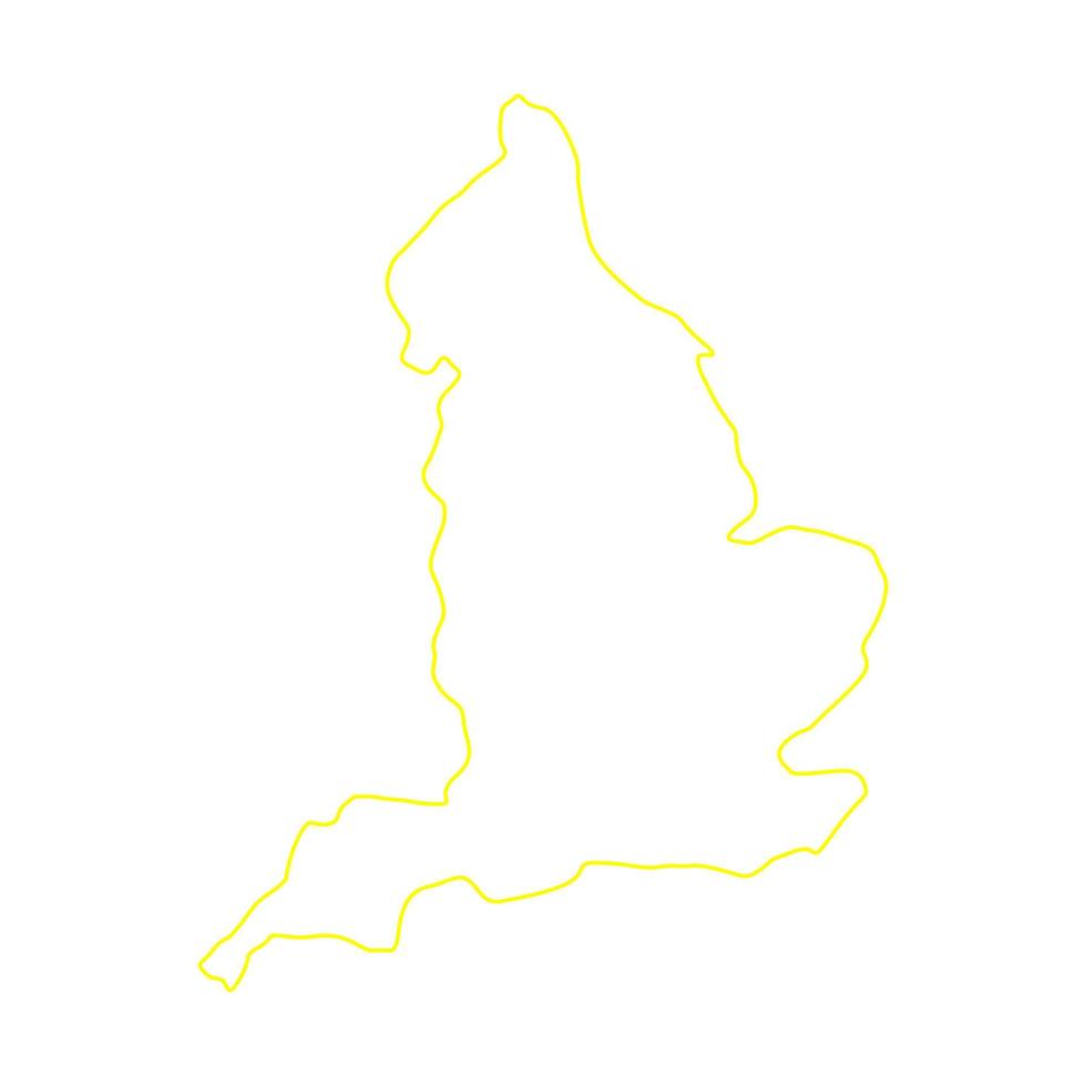 England map on white background vector