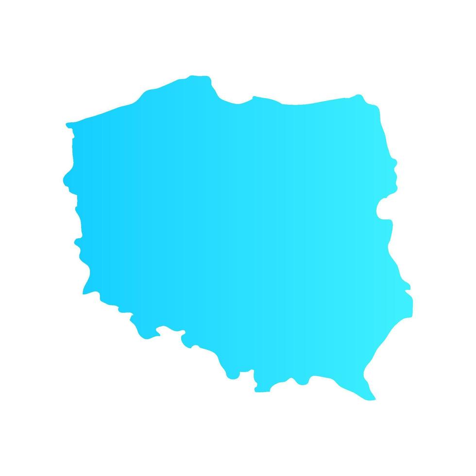 Poland map on white background vector
