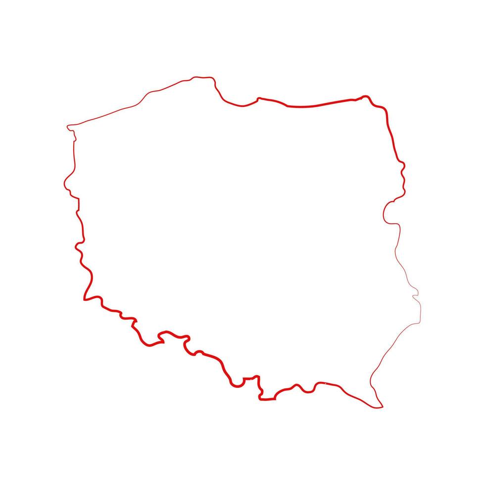 Poland map on white background vector