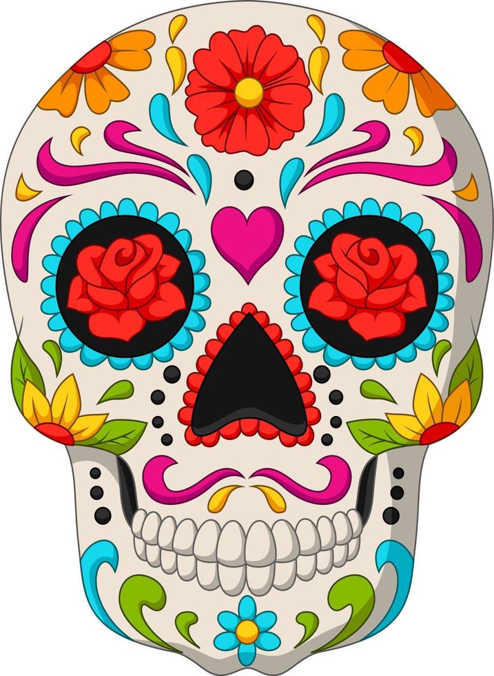 dia de los cráneos muertos vector