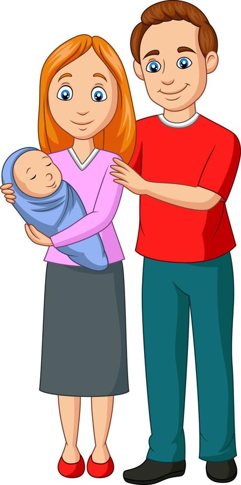 Happy family cartoon vector